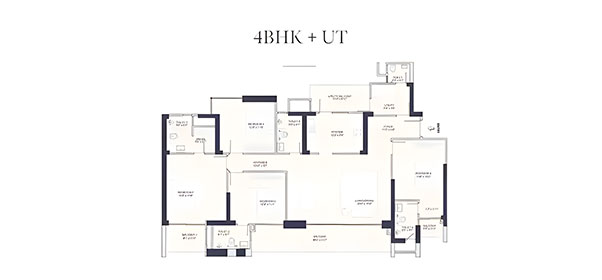 Floor Plan 4-BHK+UT 1
